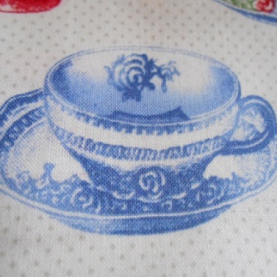 Tea cup theme fabric 2