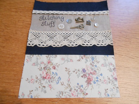 Stitching stuff bag WIP 1