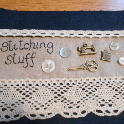 Stitching stuff bag WIP 2